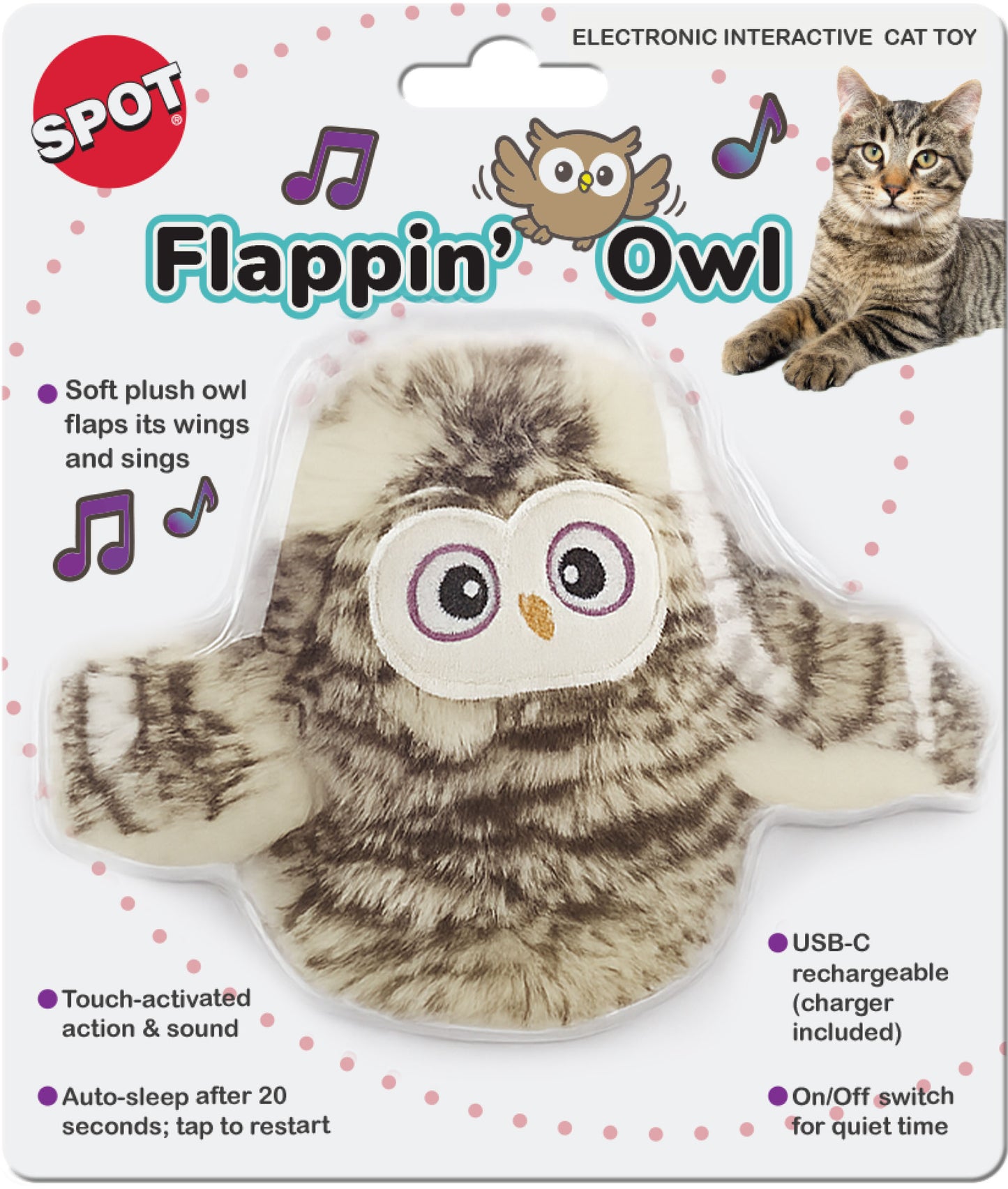 Spot Flappin Owl Catnip Toy