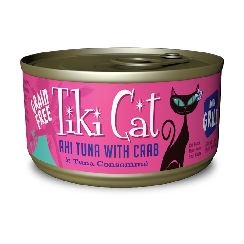 Tiki Cat & Tiki Dog 12/2.8 Oz Grill Ahi Tuna Crab-Hana Cat Food, One Size