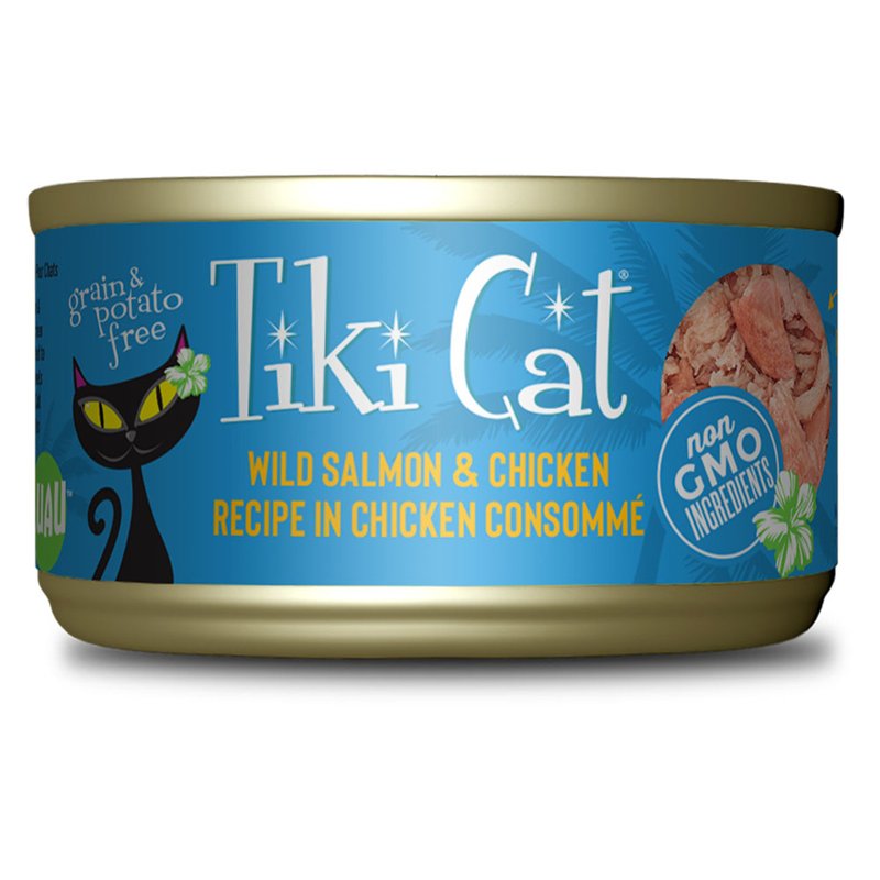 Tiki Cat - Velvet Mousse Cat Food Chicken & Wild Salmon - 2.8 Ounce.