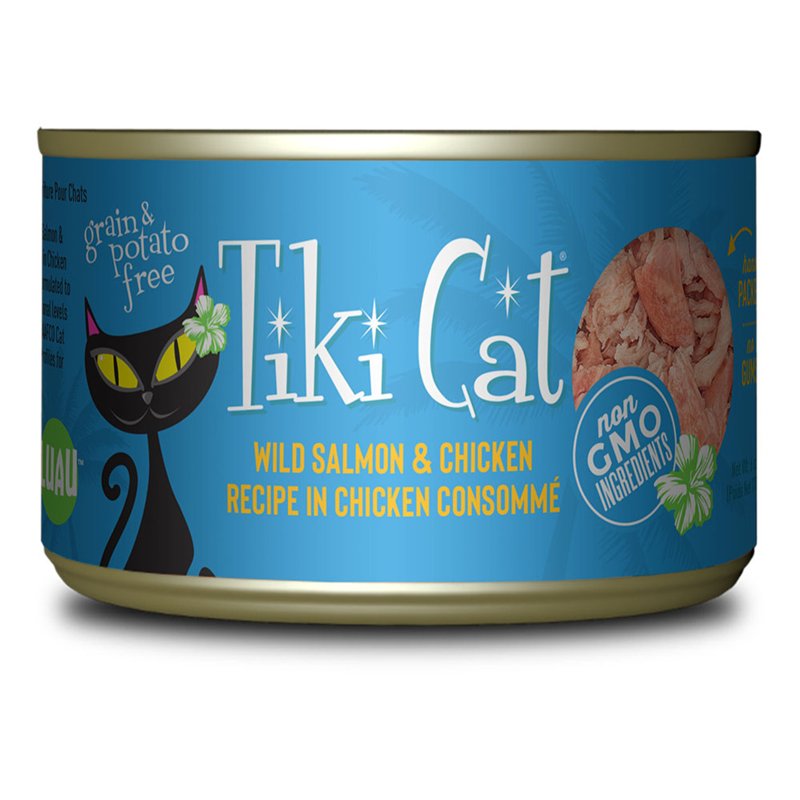 Tiki Cat - Velvet Mousse Cat Food Chicken & Wild Salmon - 2.8 Ounce.