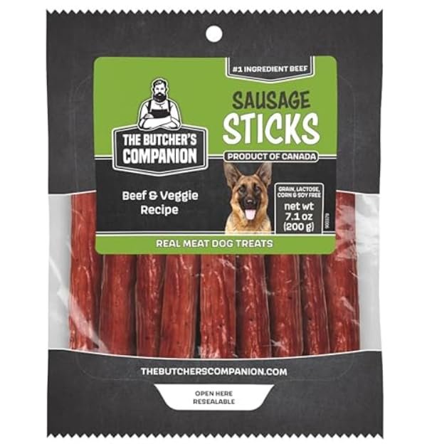 The Butcher's Companion- Sausage Sticks - Beef & Veggie Recipe, 7.1 oz.