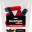 Packaged product: Durvet DuraFight Capsules for calf stress, 10 count, red and black capsules in a white bag.