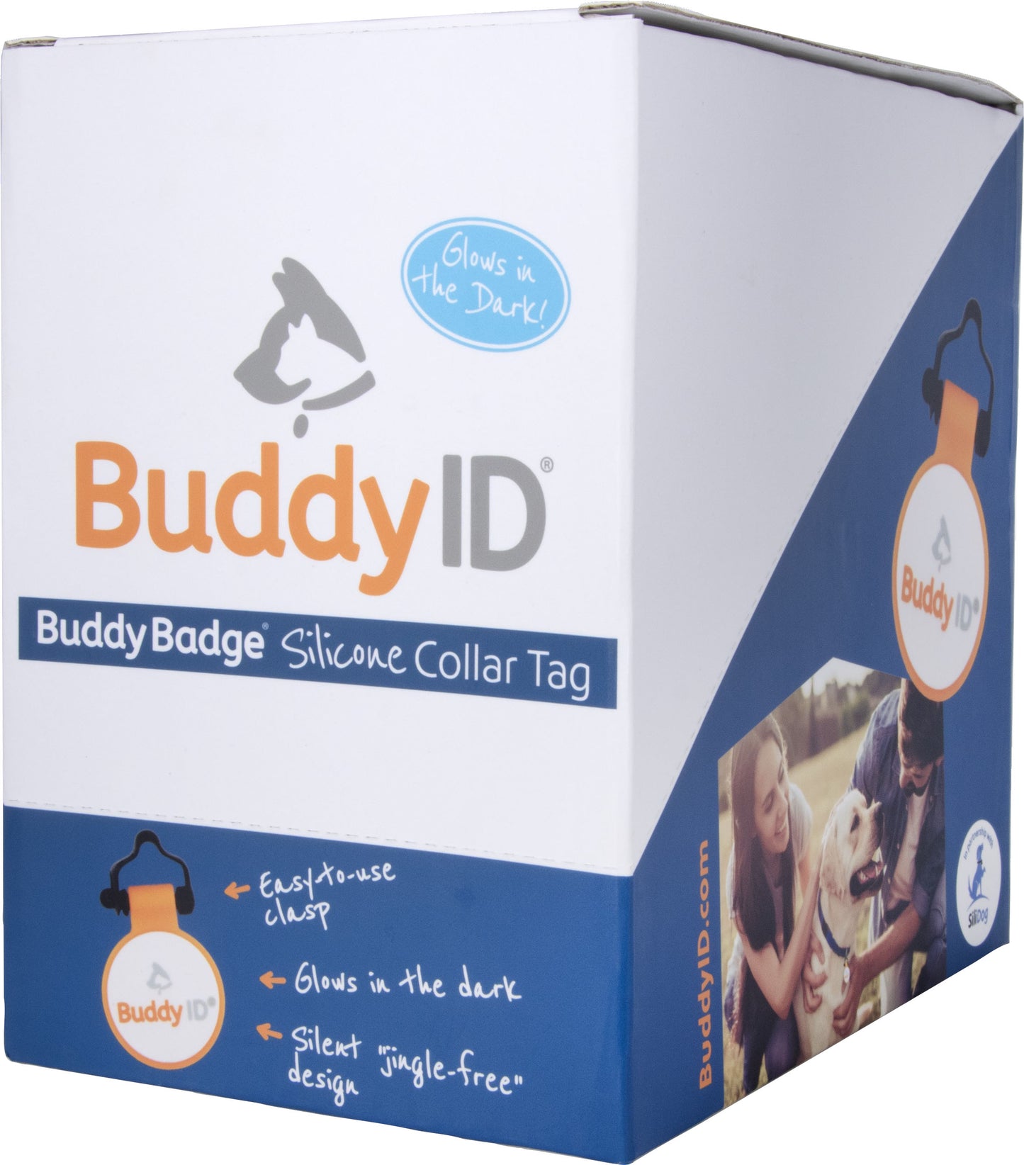 Buddyid Buddy Badge Id Collar Tag (Pack Of 12)