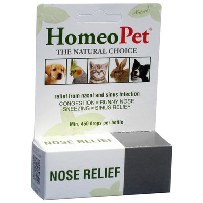 HomeoPet Nose Relief, Safe and Natural Nasal and Sinus Medicine for Cats, Dogs, and Other Small Animals, Pet Congestion Medicine, 15 Milliliters