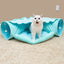 Caitec Presents Nala Cat Tunnel Bed - Collapsible Cat Cave - Includes Toys