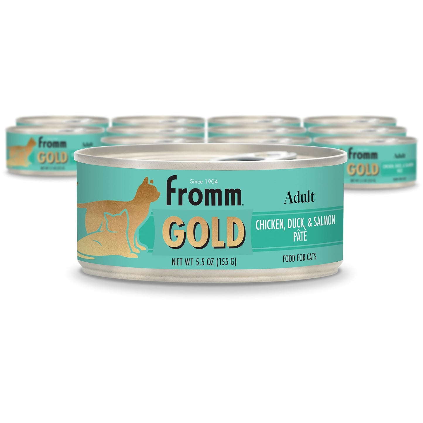 Fromm Indoor Gold Chicken & Salmon Pate Cat Food - Premium Wet Cat Food - Chicken Recipe - 5.5 oz Can