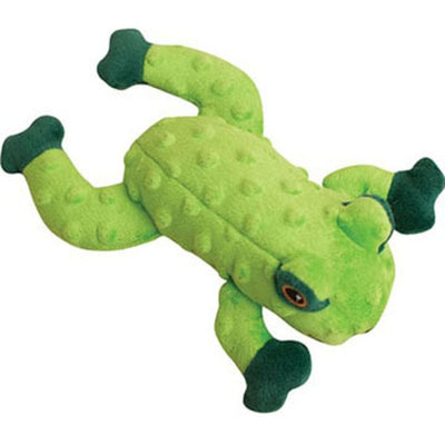 Snugarooz Lilly The Frog Dog Toy with Repair Patch - Soft & Durable Plush - Squeaker & Crinkle Sounds - Ideal for Medium Dogs - Fun & Safe Play