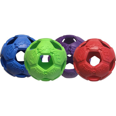 PetSport 4" Turbo Kick Soccer Ball Dog Toy | Vanilla Scented Super Durable TPR Rubber | Ultra Strong & Bouncy | Play Fetch with Your Pet, Colors Will Vary