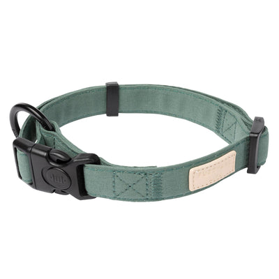 FuzzYard Life Dog Collars | Size L | Stylish Premium Cotton Design in Myrtle Green Perfect for Everyday Wear