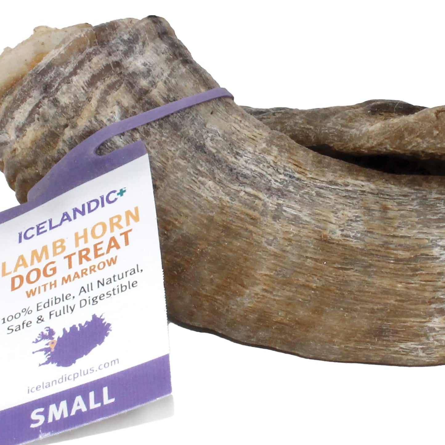 Icelandic+ Small Lamb Horn with Marrow Dog Chew