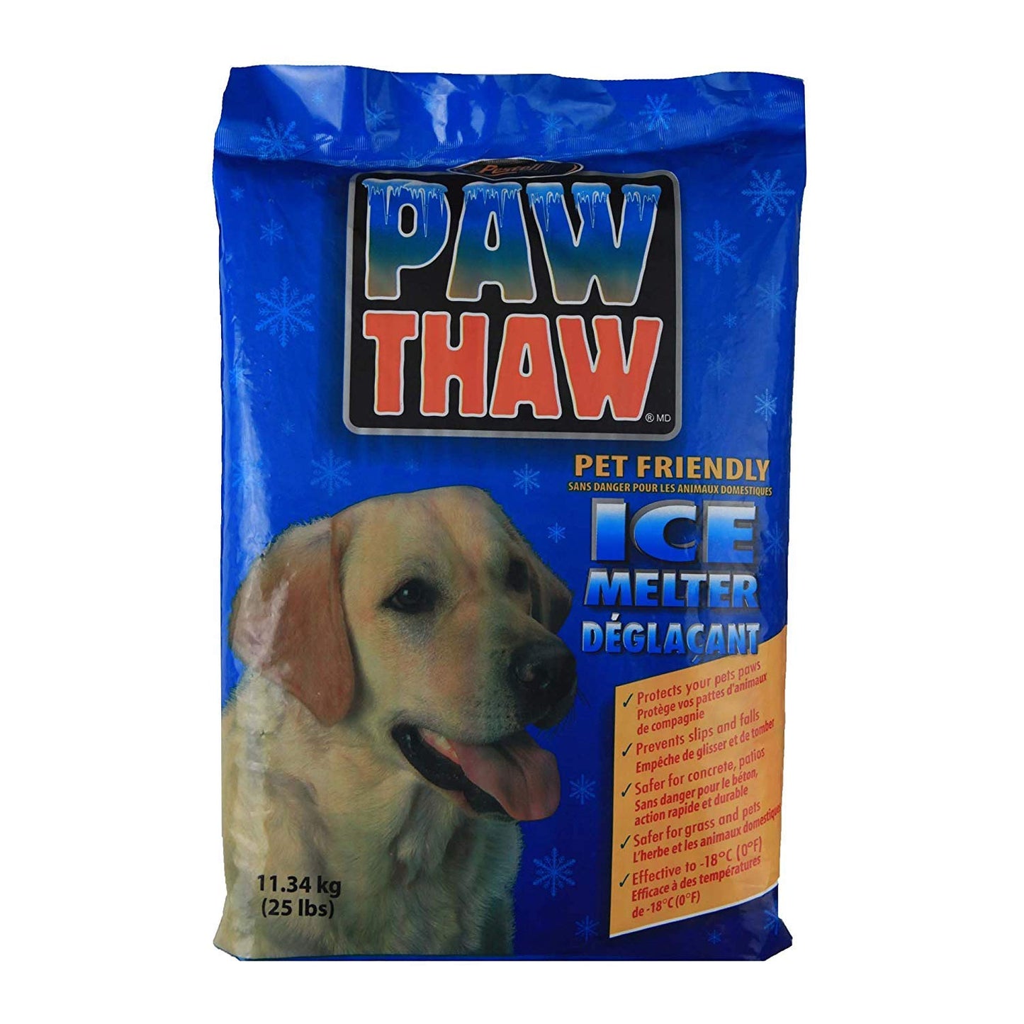 PESTELL 683051 Paw Thaw Ice Melt for Pets, 25-Pound Bag