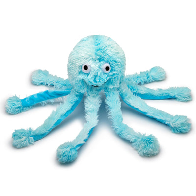 Gor Pets Super Snuggly Plush Octopus Dog Toy - Super Soft with Multiple Squeakers & Crinkles - Perfect Cuddly Companion for Pups & Dogs (Blue, Daddy - Medium)