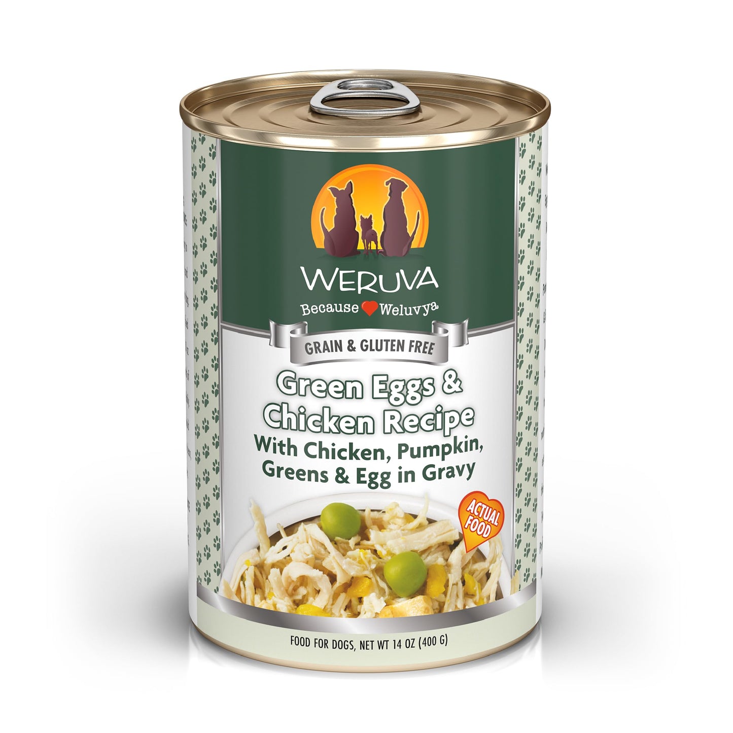 Weruva Classic Dog Food, Green Eggs & Chicken with Chicken Breast & Pumpkin in Gravy, 14oz Can (Pack of 12)