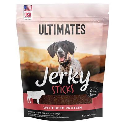 Ultimates Jerky Beef Sticks Soft Grain-Free Dog Treats 7 oz