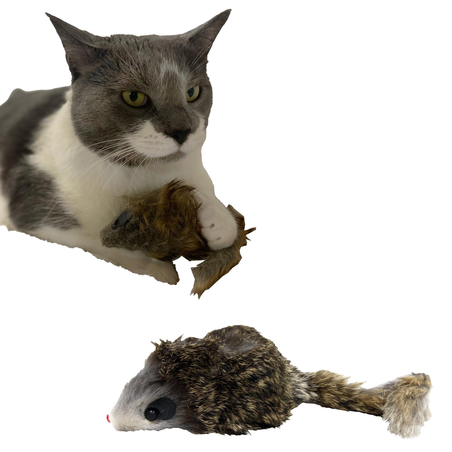 Ethical SPOT Shaggy Plush Giant Mouse - Cat Toy, Fuzzy Mice with Catnip and Rattle Toy for Indoor Cats and Kittens, Perfect Size for Pouncing on, Chasing, Hunting - 8.5in, 1 Piece