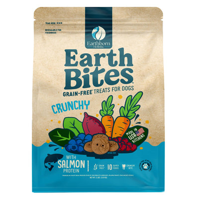 Earthborn Holistic EarthBites Crunchy Grain-Free Dog Treats with Salmon 2 lb