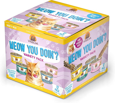 Weruva Classic Cat Food, Meow Ya Doin'! Variety Pack, 3oz Can (Pack of 12)