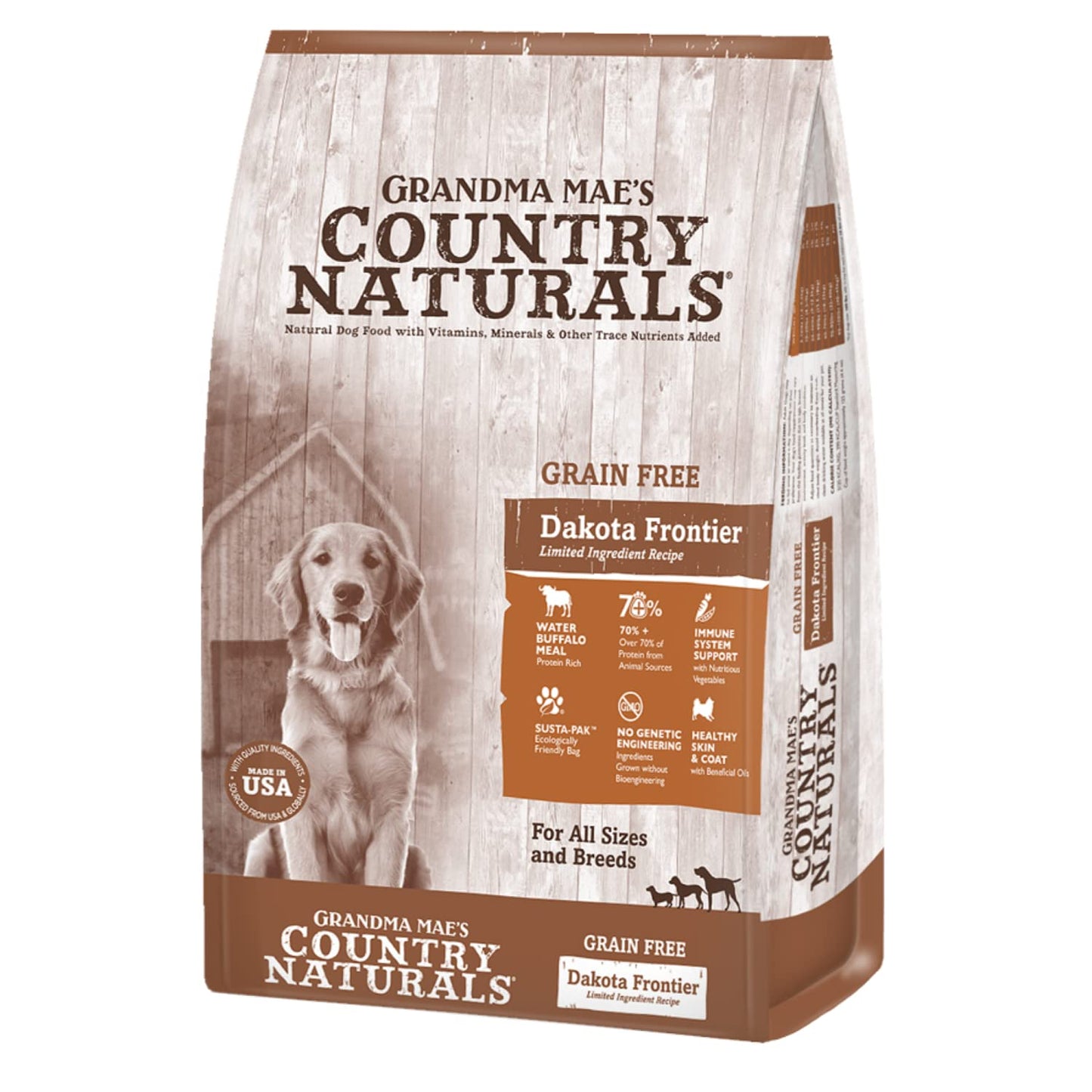 Grandma Mae's Country Naturals Grain Free Dry Dog Food 14 LB Dakota Frontier Buffalo