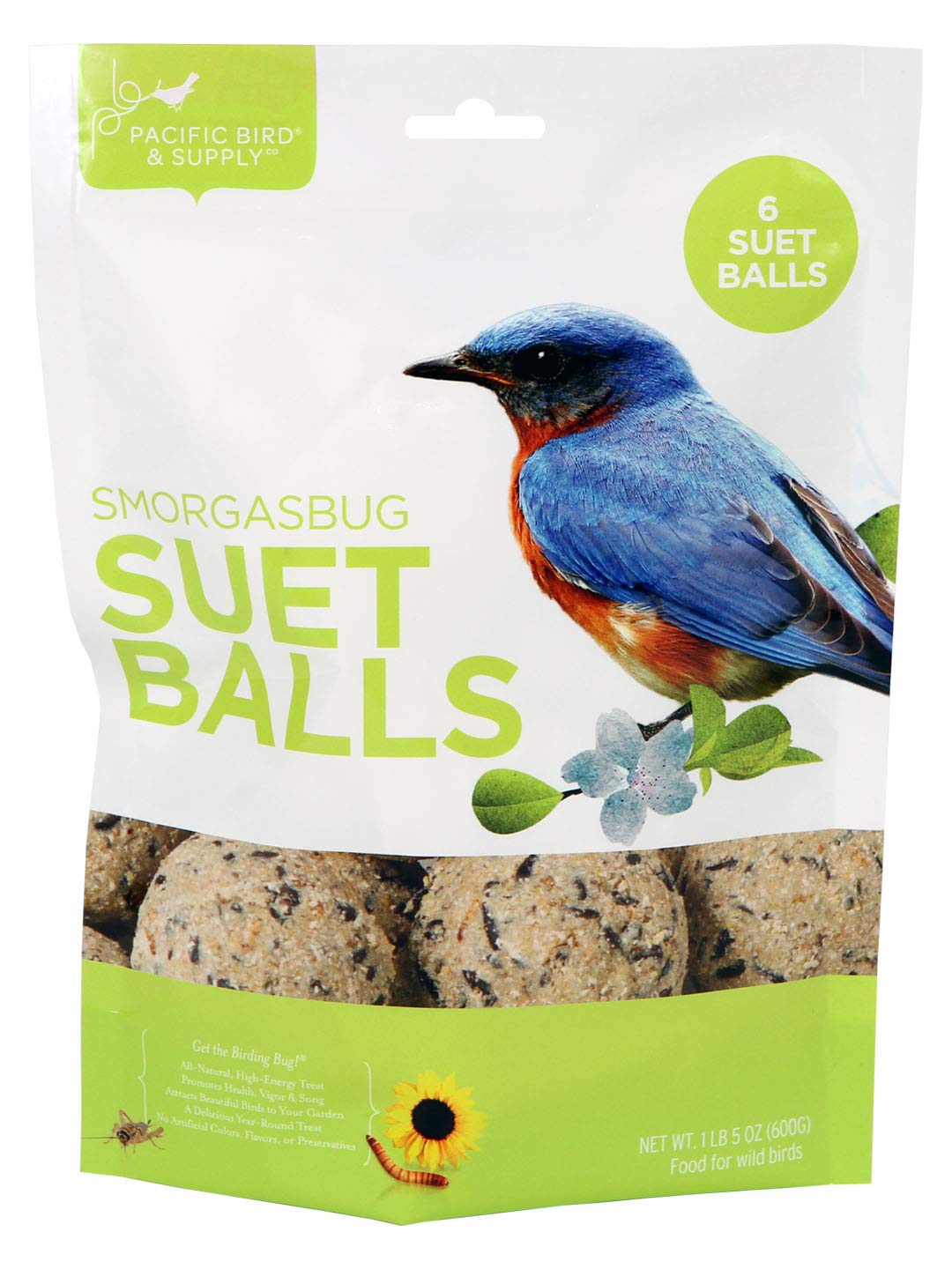 Pacific Bird & Supply Co. Smorgasbug Suet Balls, 6pk