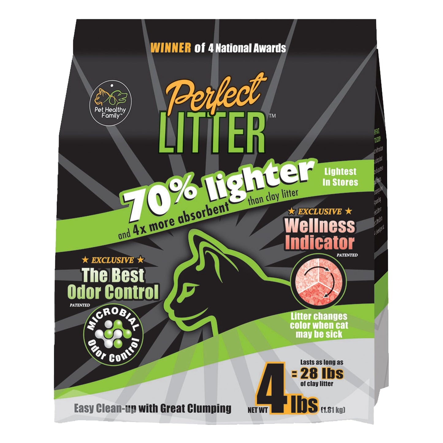 Perfect Litter Premium Lightweight Clumping with Wellness Indicator