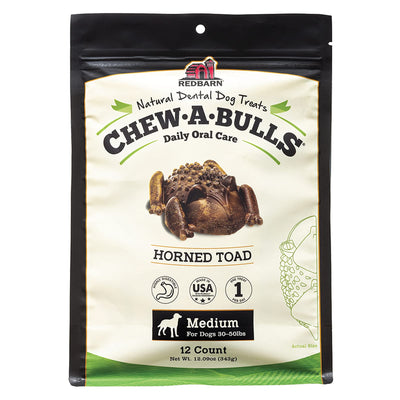 Redbarn Chew-A-Bulls (Size: Medium | Shape: Toad | 12-Count (Pack of 1))