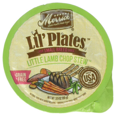 Merrick Lil's Plates 3.5-Oz Grain Free Wet Food for Small Breed Dogs12 Cans - Little Lamb Chop Stew