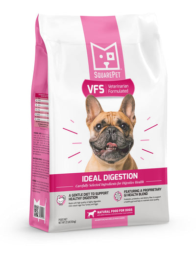 SquarePet VFS Canine Ideal Digestion Formula, Cage Free Turkey, Whole Eggs, Pumpkin, Brown Rice 4.4 lbs