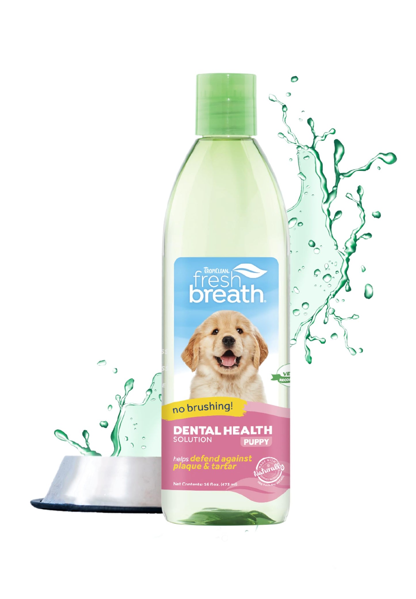 TropiClean Fresh Breath for Puppy Breath | Breath Freshener | Puppy Dental Care Made Easy | Puppy Mouthwash | Made in the USA | 16 oz.