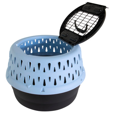 Petmate Get-A-Round Kennel for Cats, up to 20 Pounds, Blue, 19 Inches Wide