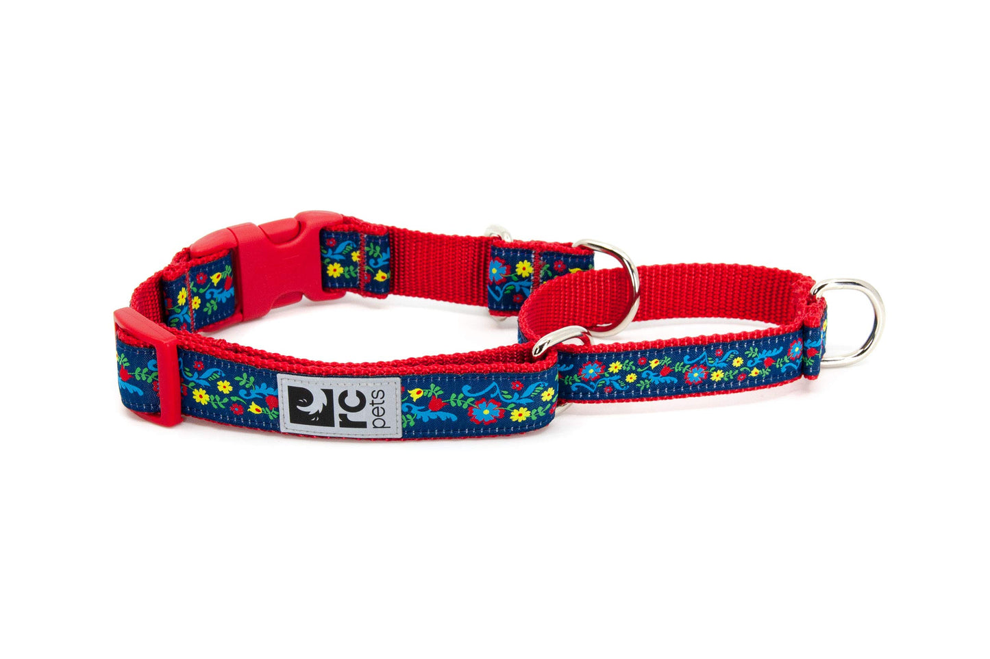 RC Pets 1 Inch Easy Clip Web Martingale Training Dog Collar, Large, Feeling Folksy