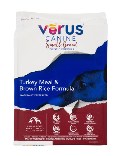 VeRUS Pet Foods Dry Dog Food Turkey, Small Breed Formula (12lb)