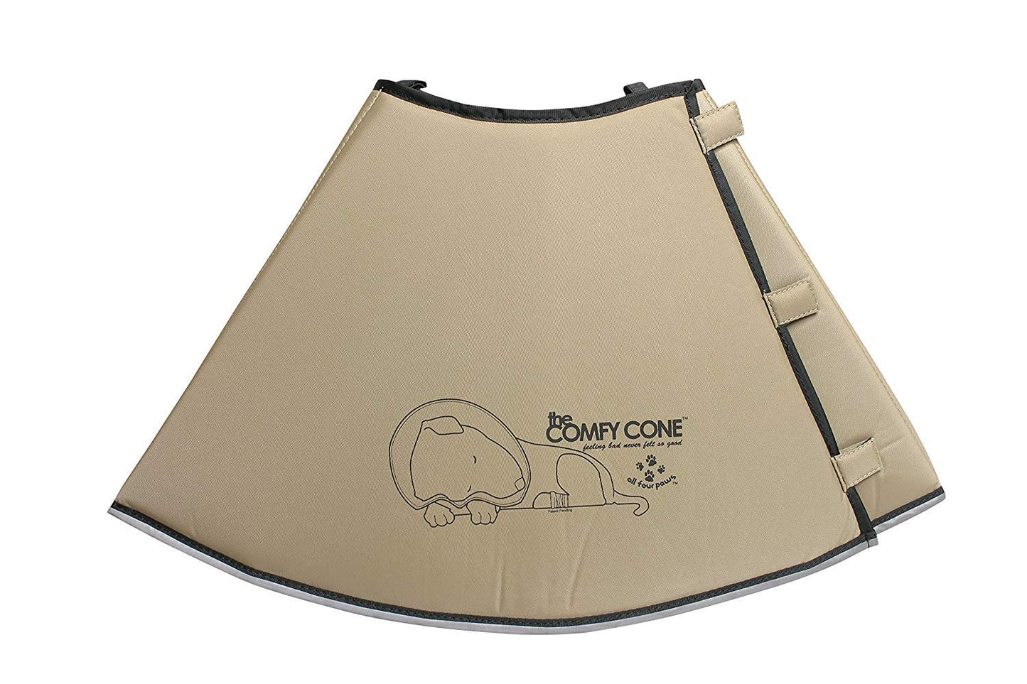 All Four Paws Comfy Cone Pet Cone for Dogs, Cats, XX-Large, Tan - Comfortable Soft Dog Cone Collar Alternative for After Surgery, Wound Care, Spay, Neuter - Dog and Cat Recovery Collar