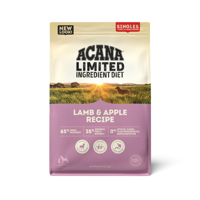 ACANA Singles Limited Ingredient Dry Dog Food, Grain Free Lamb & Apple Dog Food Recipe, 4.5lb