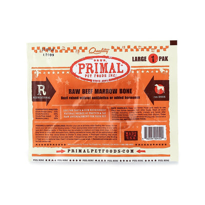 Primal PET Foods, INC. Beef Marrow Bone Large 10/CS