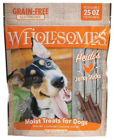 Wholesomes Heidi's Jerky Sticks Grain Free Dog Treats, 25 oz, Orange