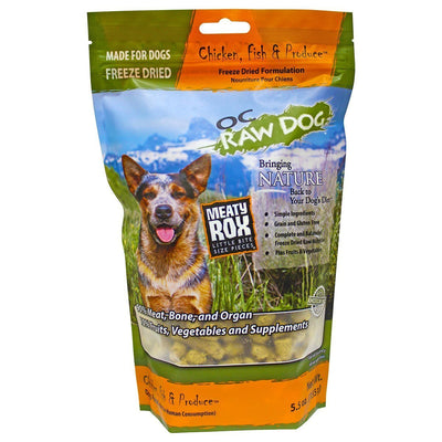 O.C. Raw Freeze Dried Chicken, Fish & Produce Rox 5.5 oz Dog Food