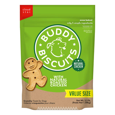 Buddy Biscuits 3.5 lbs. Bag of Crunchy Dog Treats Made with Roasted Chicken