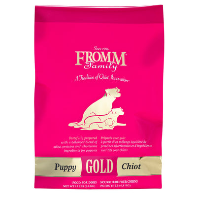 Fromm Puppy Gold Premium Dry Dog Food - Dry Puppy Food for Medium & Small Breeds - Chicken Recipe - 15 lb