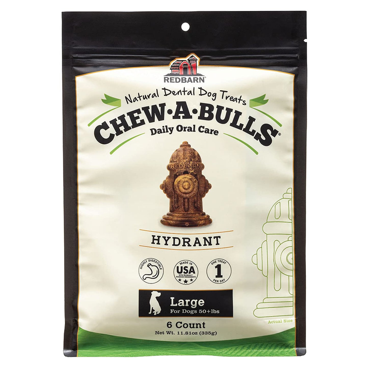 Redbarn Chew-A-Bulls (Size: Large | Shape: Hydrant | 6-Count (Pack of 1))