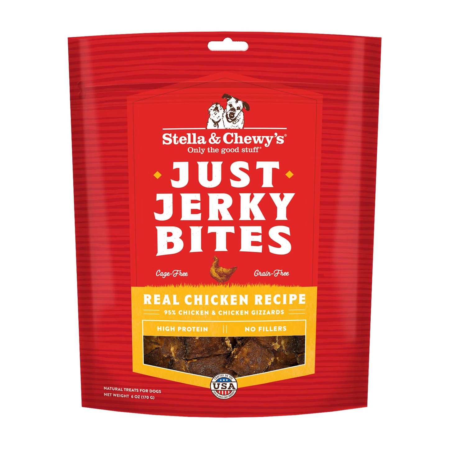 Stella & Chewy's Just Jerky Bites Real Chicken Recipe Dog Treats, 6 oz. Bag