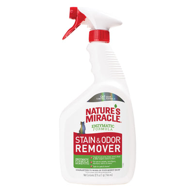 Natureâ€™s Miracle Cat Stain and Odor Remover With New Odor Control Formula 32 Ounce Spray