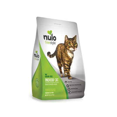 Nulo Indoor Grain Free Dry Cat Food With Bc30 Probiotic (Duck & Lentils Recipe, 5Lb Bag)