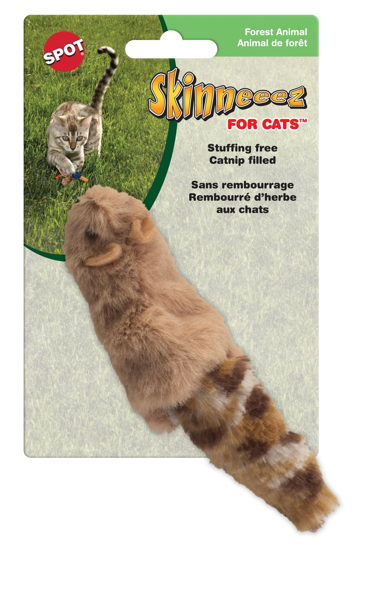 Skinneeez Cat Toys, 3" Forested, Creature May Vary