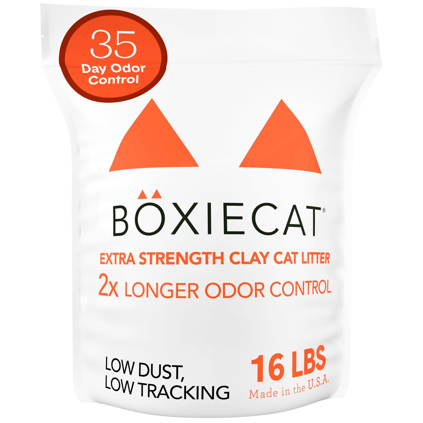 Boxie® Extra Strength 35 Day Natural Odor Control Cat Litter, 16lb Clumping Clay Kitty Litter