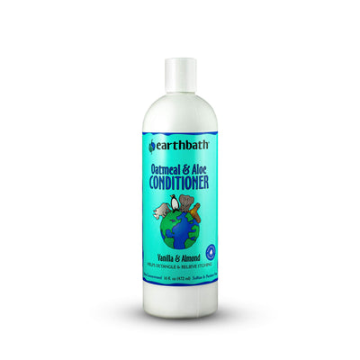 earthbath, Oatmeal & Aloe Conditioner - Dog Conditioner for Allergies & Itching, Dry Skin, Dog Wash That Helps Detangle & Relieve Itching, Made in USA, Cruelty Free Pet Conditioners - 16 Oz (1 Pack)