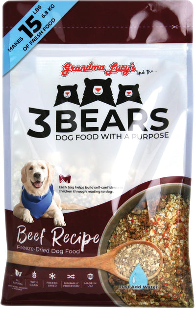 Grandma Lucy's 3 Bears Beef Dog Food - 3lb