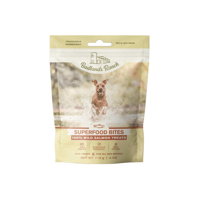 BADLANDS RANCH - Superfood Bite, Freeze-Dried Raw Dog Treats - Protein Rich, Train & Reward, Traceable Single Ingredient by Katherine Heigl (Wild Salmon)