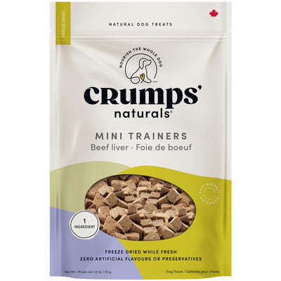 Crumps' Naturals Mini Trainers Freeze Dried Beef Liver (1 Pack), 50G/1.8 Oz,Brown