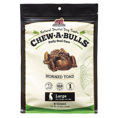 Redbarn Chew-A-Bulls (Size: Large | Shape: Toad | 6-Count (Pack of 1))