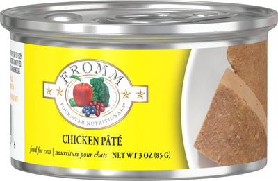 Fromm Four-Star Nutritionals Chicken Pate Cat Food - Premium Wet Cat Food - Chicken Recipe - 3 oz Can